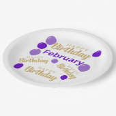 Februari het gelukkige verjaardagsdocument bord (Gekanteld)