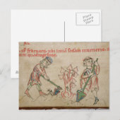 Februari: hoeing briefkaart (Voorkant / Achterkant)