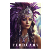*~* FEBRUARI Hoofdadres AP53 AMETHYST Boho Foto Afdruk (Voorkant)