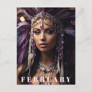 *~* FEBRUARI Hoofdadres Boho AMETHYST AP53 Briefkaart