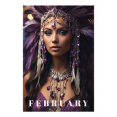 *~* FEBRUARI Hoofdadres Boho AMETHYST AP53 Foto Afdruk (Voorkant)