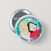 Februari is de Internationale Button van de Vriend (Voorkant /achterkant)