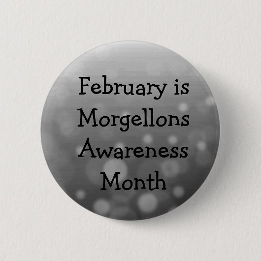 Februari is de Maand van het Bewustzijn Morgellons Ronde Button 5,7 Cm (Voorkant)