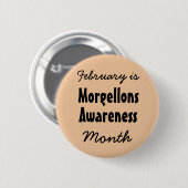 Februari is de Maand van het Bewustzijn Morgellons Ronde Button 5,7 Cm (Voorkant /achterkant)