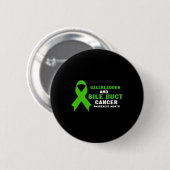Februari is galblaas- en galwegkanker bewust ronde button 5,7 cm (Voorkant /achterkant)