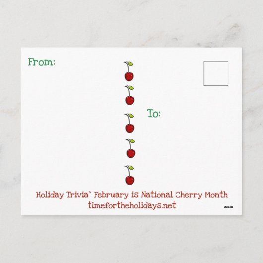 Februari is het Briefkaart van de Nationale Kersma (Achterkant)