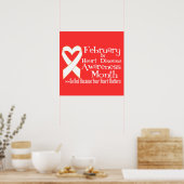 Februari is Maand van de Bewustmaking van de Zwang Poster (Keuken)