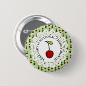 Februari is Nationale Cherry maand Ronde Button 5,7 Cm (Voorkant /achterkant)