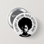 Februari is Nationale Zwarte Maand van de Geschied Ronde Button 5,7 Cm (Voorkant /achterkant)