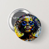 Februari is Nationale Zwarte Maand van de Geschied Ronde Button 5,7 Cm (Voorkant /achterkant)