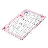 Februari Kind Lezen Log Notitieblok (Schuin)