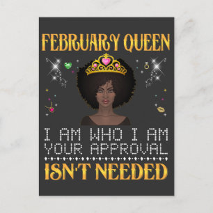 februari koningin ik ben wie ik ben jouw goedkeuri briefkaart