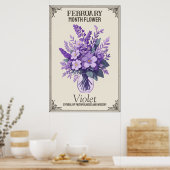 Februari maand bloem poster (Keuken)