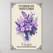 Februari maand bloem poster (Voorkant)