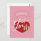 Februari - Maand van de liefde Briefkaart (Voorkant / Achterkant)