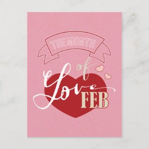 Februari - Maand van de liefde Briefkaart