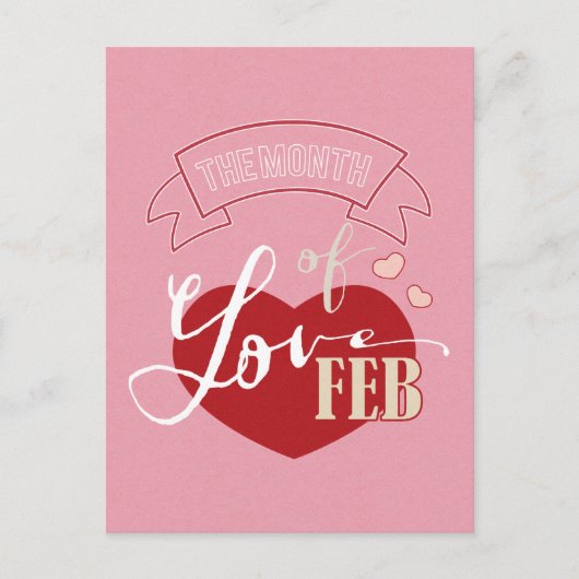 Februari - Maand van de liefde Briefkaart (Voorkant)