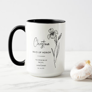 Februari Maid of Honor Iris Geboortebloem Mok