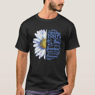 Februari Meisje 1981 Tshirt 40 Jaar Oud 40e Geboor
