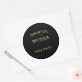 februari meisje met Tattoos  ogen Ronde Sticker (Envelop)