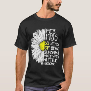 FEBRUARI-meisje uit 1985, 35e Zonneorchaan T-shirt
