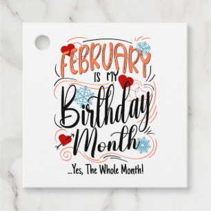 Februari mijn Verjaardag Maand. Ja, de hele maand Bedankjes Labels
