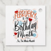 Februari mijn Verjaardag Maand. Ja, de hele maand Bedankjes Labels (Achterkant)