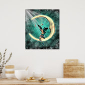 Februari Moon Fairy Fantasy Fey Poster (Keuken)