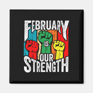Februari onze kracht zwarte geschiedenis maand afr magneet