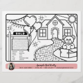 Februari Realtor Open Huis Kleurenactiviteitspagin Flyer (Voorkant)