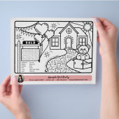 Februari Realtor Open Huis Kleurenactiviteitspagin Flyer (Hand)