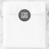 Februari Rode Hartziekte Bewustzijn Ronde Sticker (Tas)