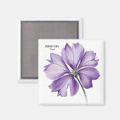 Februari Verjaardag Bloem: Violet gepersonaliseerd Magneet (Voorkant / Achterkant)