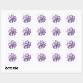 Februari Verjaardag Bloem: Violet gepersonaliseerd Vierkante Sticker (Vel)