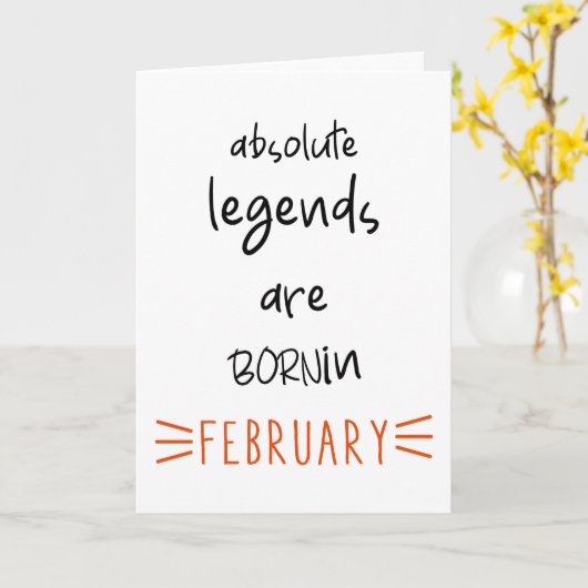 Februari verjaardag, Februari verjaardagscitaten Kaart (Gele Bloem)