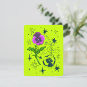 Februari Verjaardag Maand Kaart (Violet) (Staand voorkant)