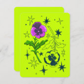 Februari Verjaardag Maand Kaart (Violet) (Voorkant / Achterkant)