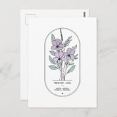 februari Violet Birth Flower Briefkaart (Voorkant / Achterkant)