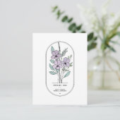 Februari Violet Geboorte Bloem Briefkaart (Staand voorkant)