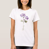 Februari Violet Geboorte Maand Bloem T-shirt (Voorkant)