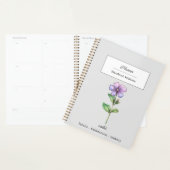 FEBRUARI VIOLET GEBOORTEBLOEM GEPERSONALISEERD PLANNER (Display)