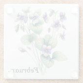 Februari Violet Glass Onderzetter (Achterkant)