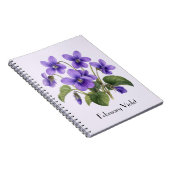 Februari Viooltjesbloemen Notitieboek (Rechterzijde)