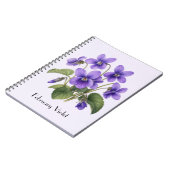 Februari Viooltjesbloemen Notitieboek (Linkerzijde)