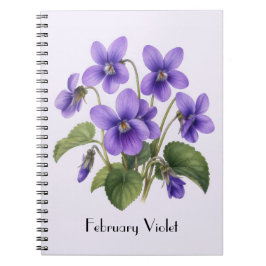 Februari Viooltjesbloemen Notitieboek