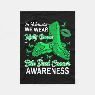 Februari We dragen Kelly groen galwegkanker bewust Fleece Deken