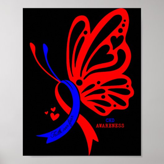 Februari We Heart Bewustzijn Chd Bewustzijn Vlinde Poster (Voorkant)
