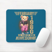 February 1980 46th Birthday 46 Year Teddy Bear Bei Muismat (Met muis)