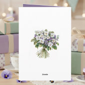 February Birth Flower Birthday Card | Violets Kaart