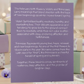 February Birth Flower Birthday Card | Violets Kaart